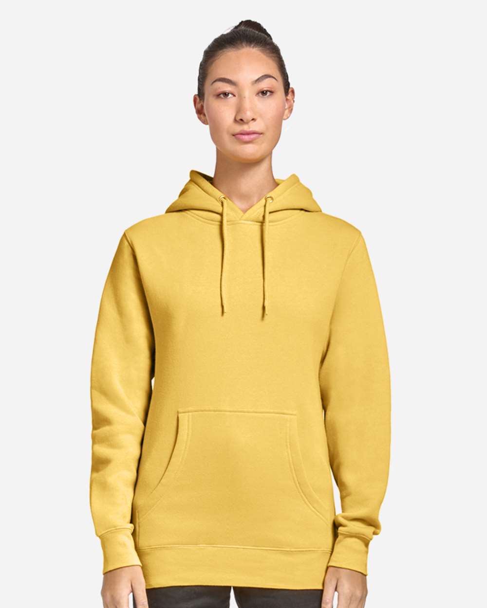 Unisex Premium Pullover Hooded Sweatshirt - OnModelFront - B487C9122 - Antique Gold