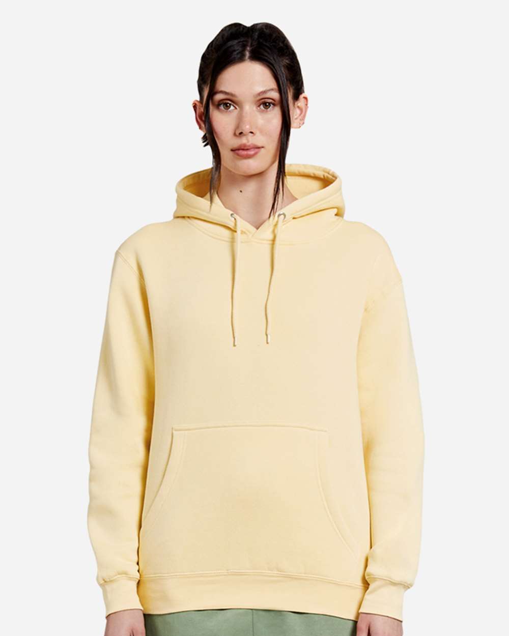 Unisex Premium Pullover Hooded Sweatshirt - OnModelFront - B487C9402 - Pina Colada
