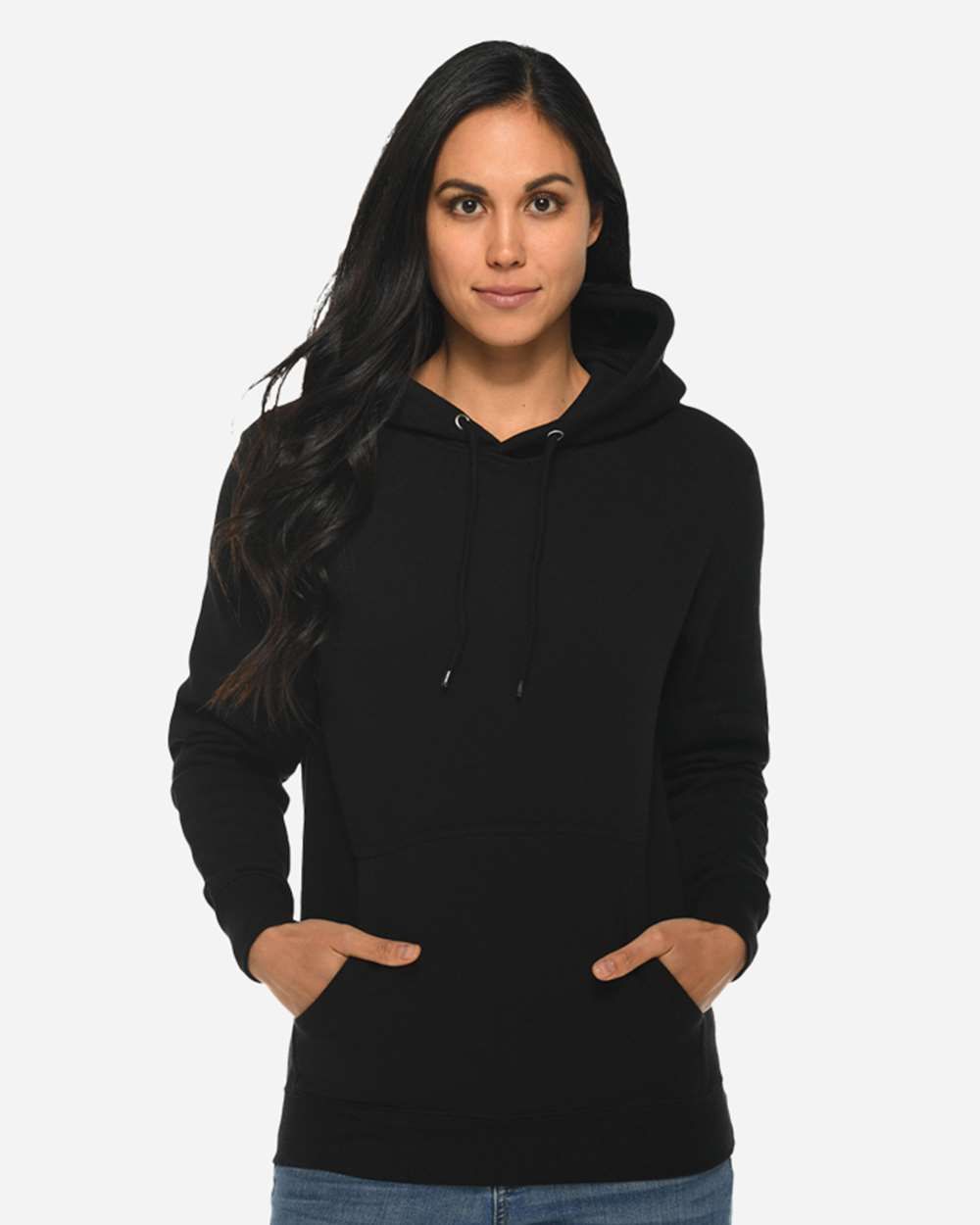 Unisex Premium Pullover Hooded Sweatshirt - OnModelFront - B487C9502 - Black