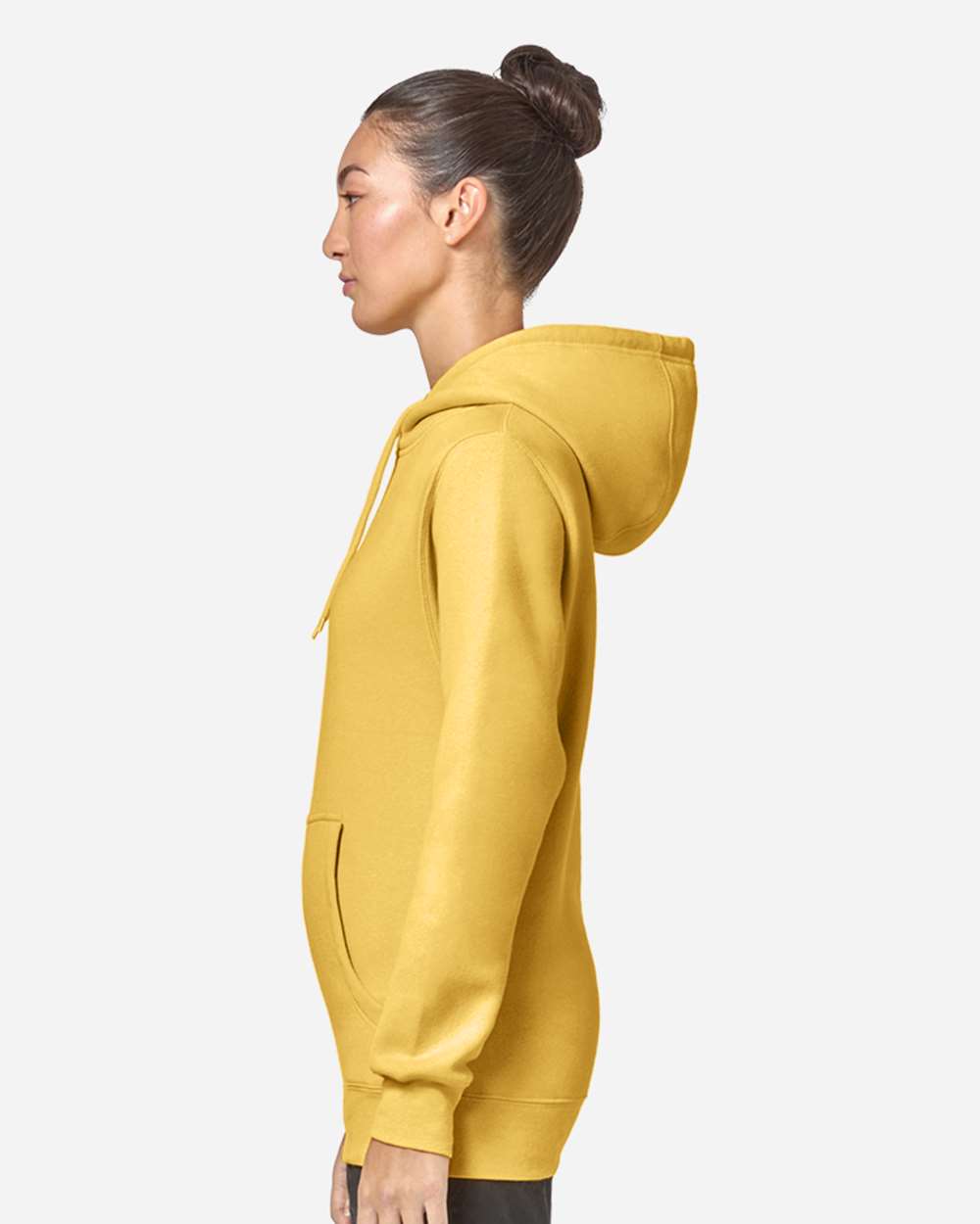Unisex Premium Pullover Hooded Sweatshirt - OnModelSide - B487C9122 - Antique Gold