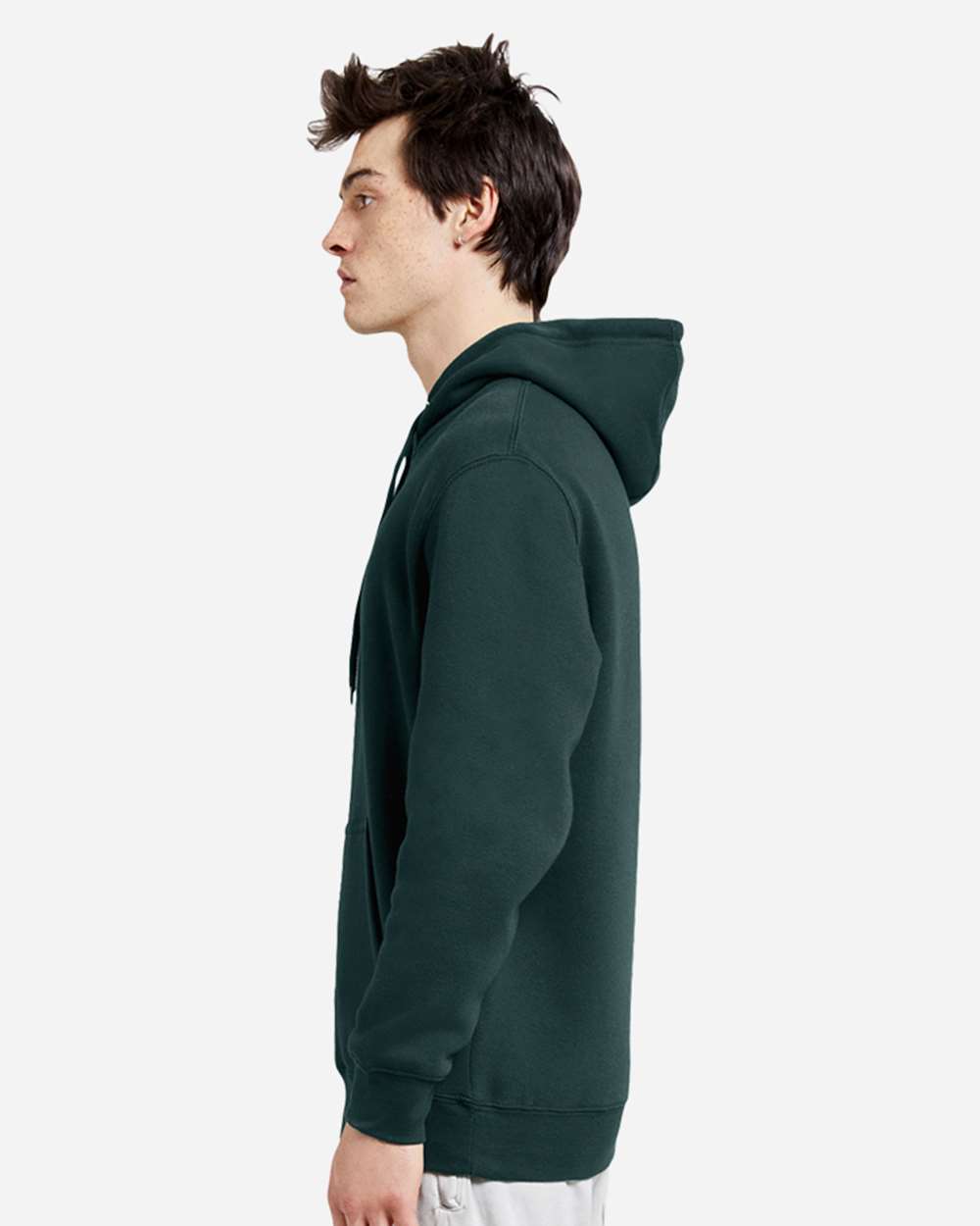 Unisex Premium Pullover Hooded Sweatshirt - OnModelSide - B487C9202 - Sport Green