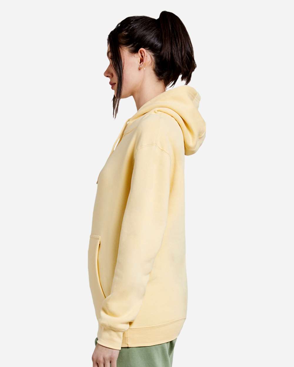 Unisex Premium Pullover Hooded Sweatshirt - OnModelSide - B487C9402 - Pina Colada