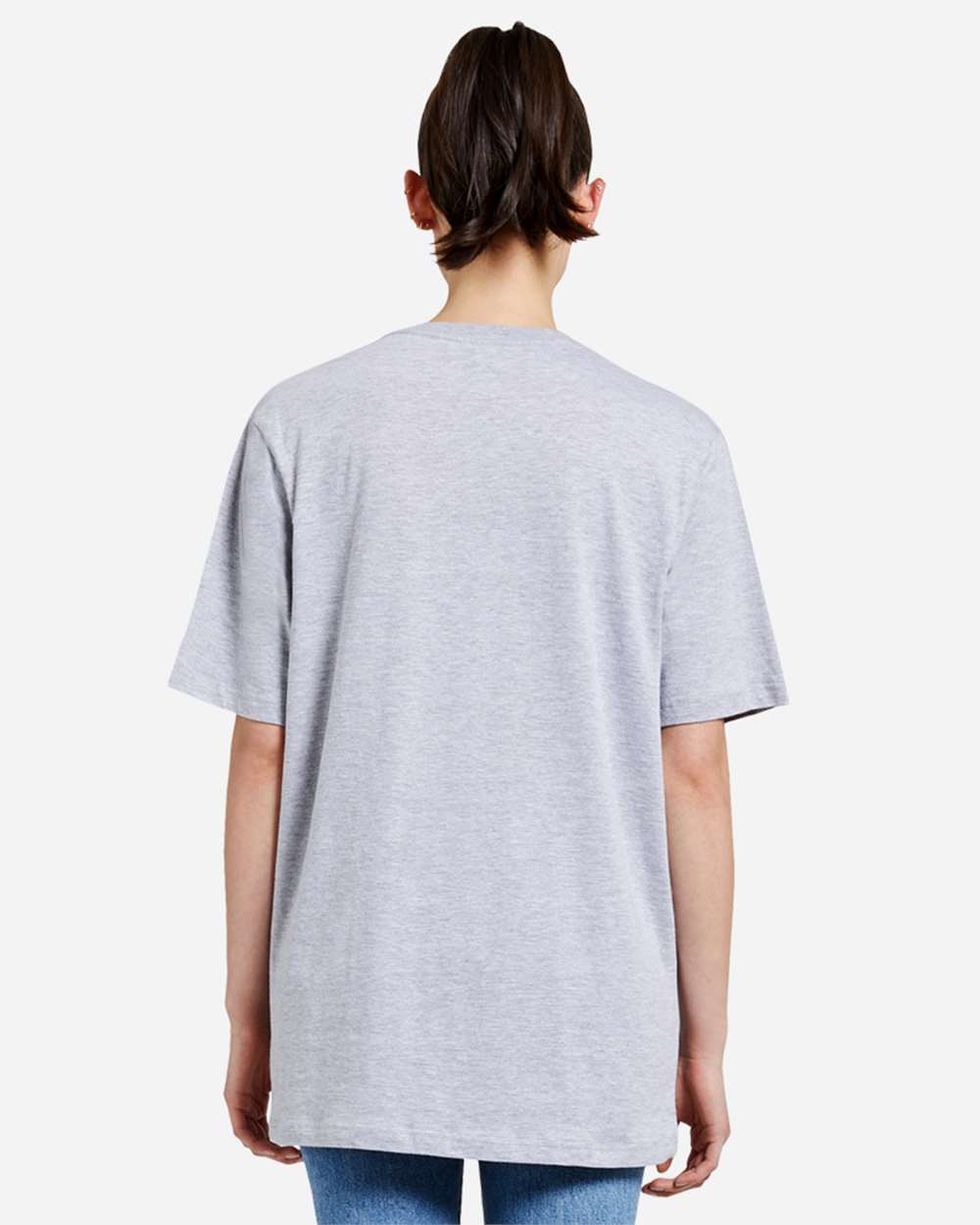 Heavyweight T-Shirt - OnModelBack - B492C9092 - Heather Grey