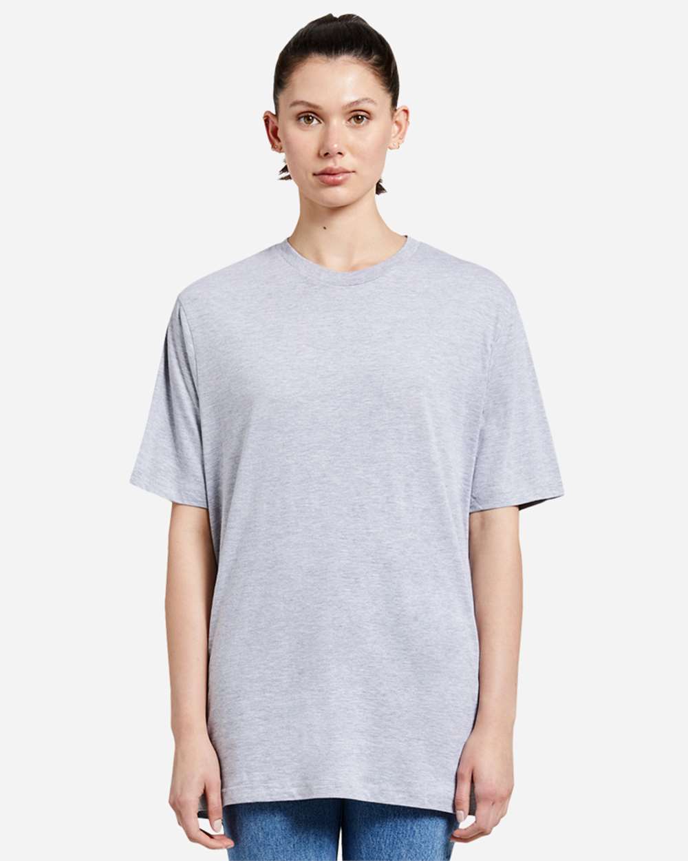 Heavyweight T-Shirt - OnModelFront - B492C9092 - Heather Grey