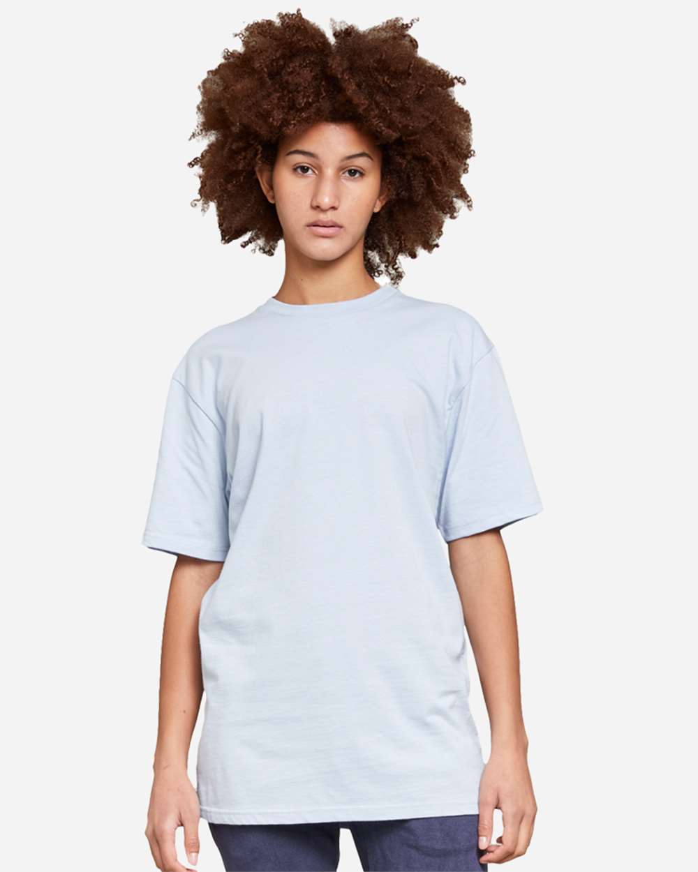 Heavyweight T-Shirt - OnModelFront - B492C9102 - Dusty Blue