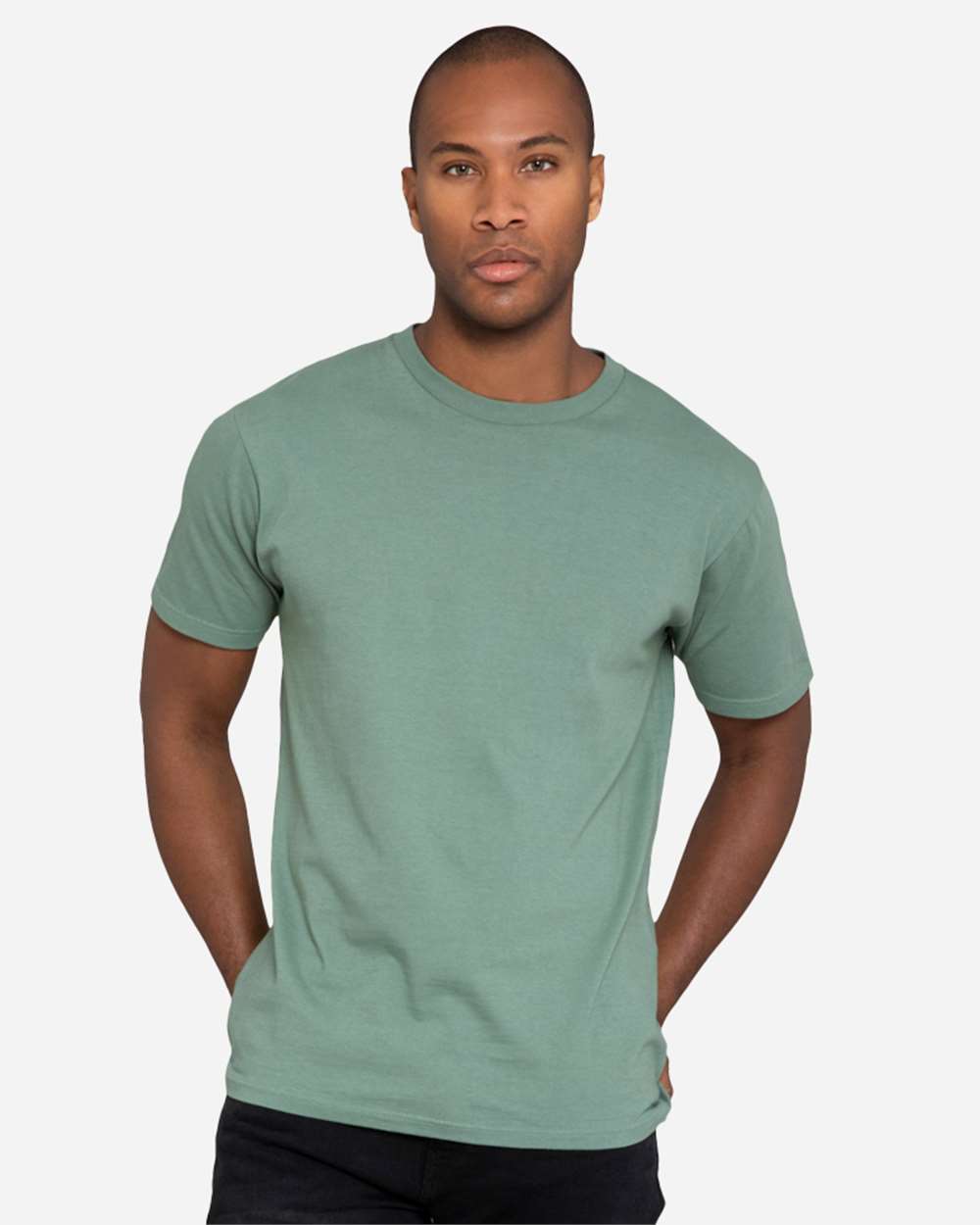 Heavyweight T-Shirt - OnModelFront - B492C9542 - Sage