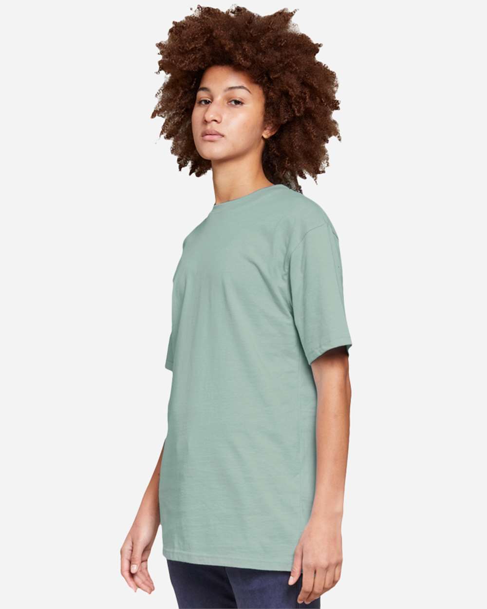 Heavyweight T-Shirt - OnModelSide - B492C9172 - Seafoam