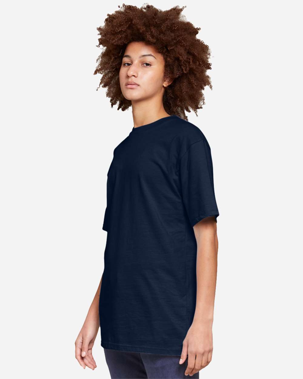 Heavyweight T-Shirt - OnModelSide - B492C9652 - Navy