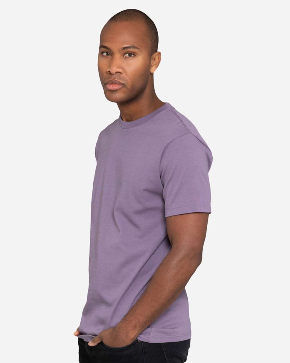Heavyweight T-Shirt - OnModelSide - B492C9672 - Lavender