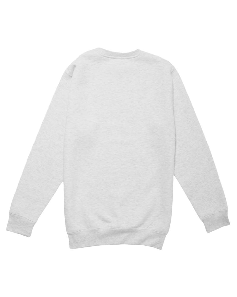 Unisex Premium Crewneck Sweatshirt - Back - B489C9242 - Oatmeal Heather
