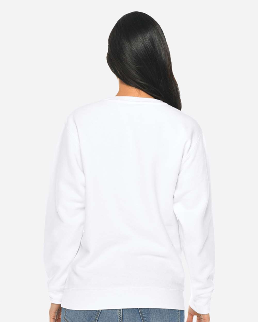 Unisex Premium Crewneck Sweatshirt - OnModelBack - B489C9002 - White