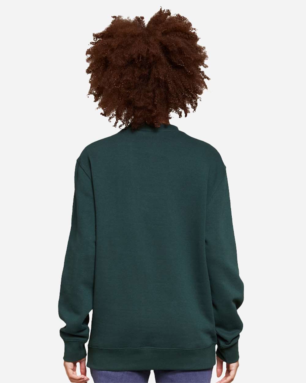 Unisex Premium Crewneck Sweatshirt - OnModelBack - B489C9112 - Sport Green