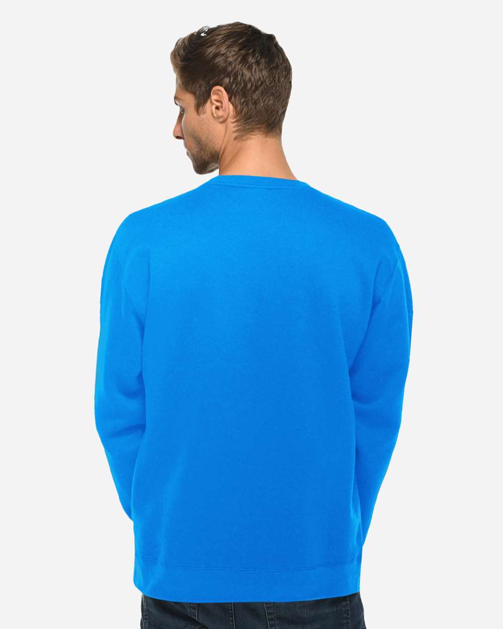 Unisex Premium Crewneck Sweatshirt - OnModelBack - B489C9752 - Royal