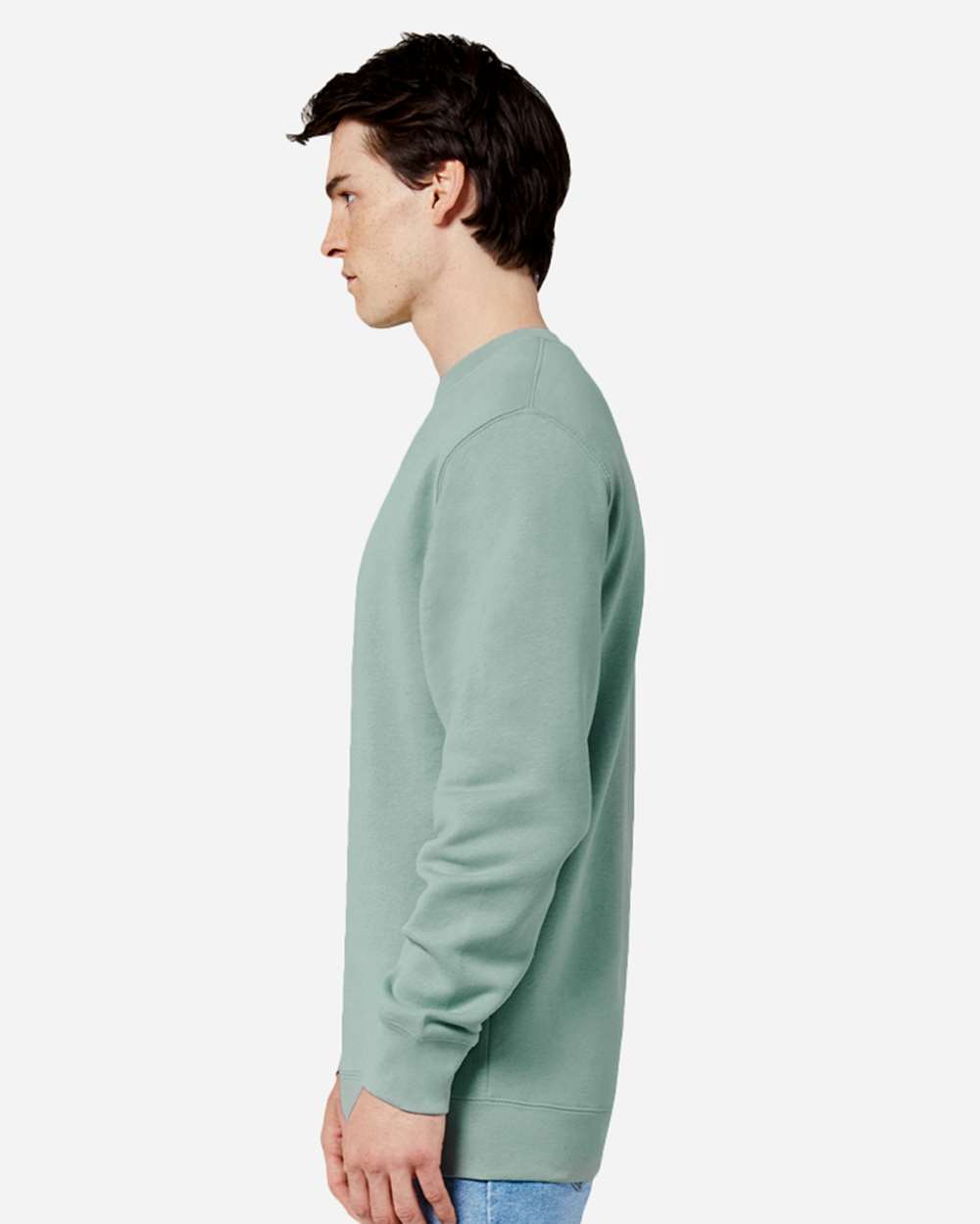 Unisex Premium Crewneck Sweatshirt - OnModelSide - B489C9172 - Seafoam