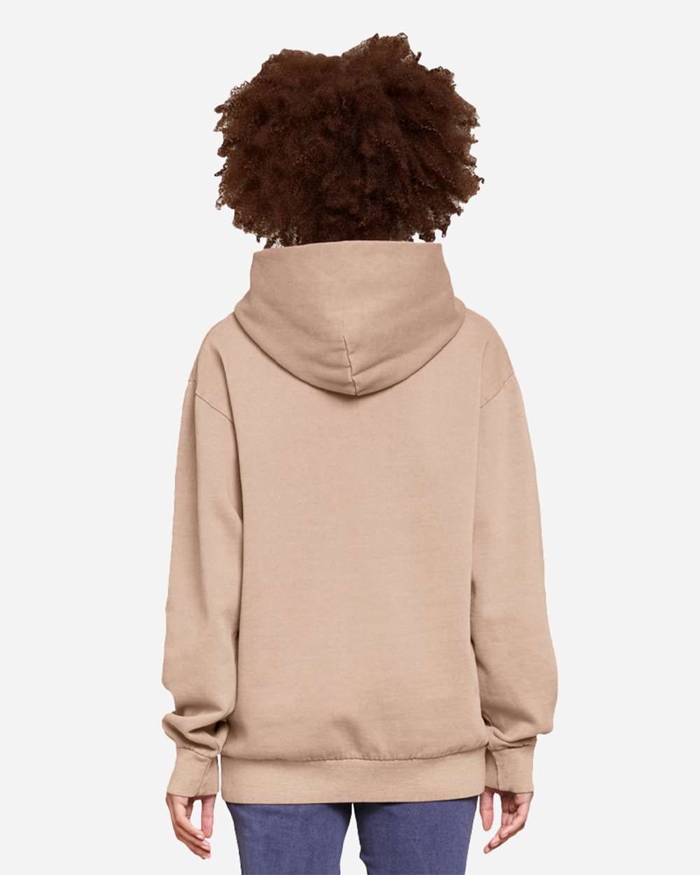 Unisex Urban Pullover Hooded Sweatshirt - OnModelBack - B595C9602 - Burro