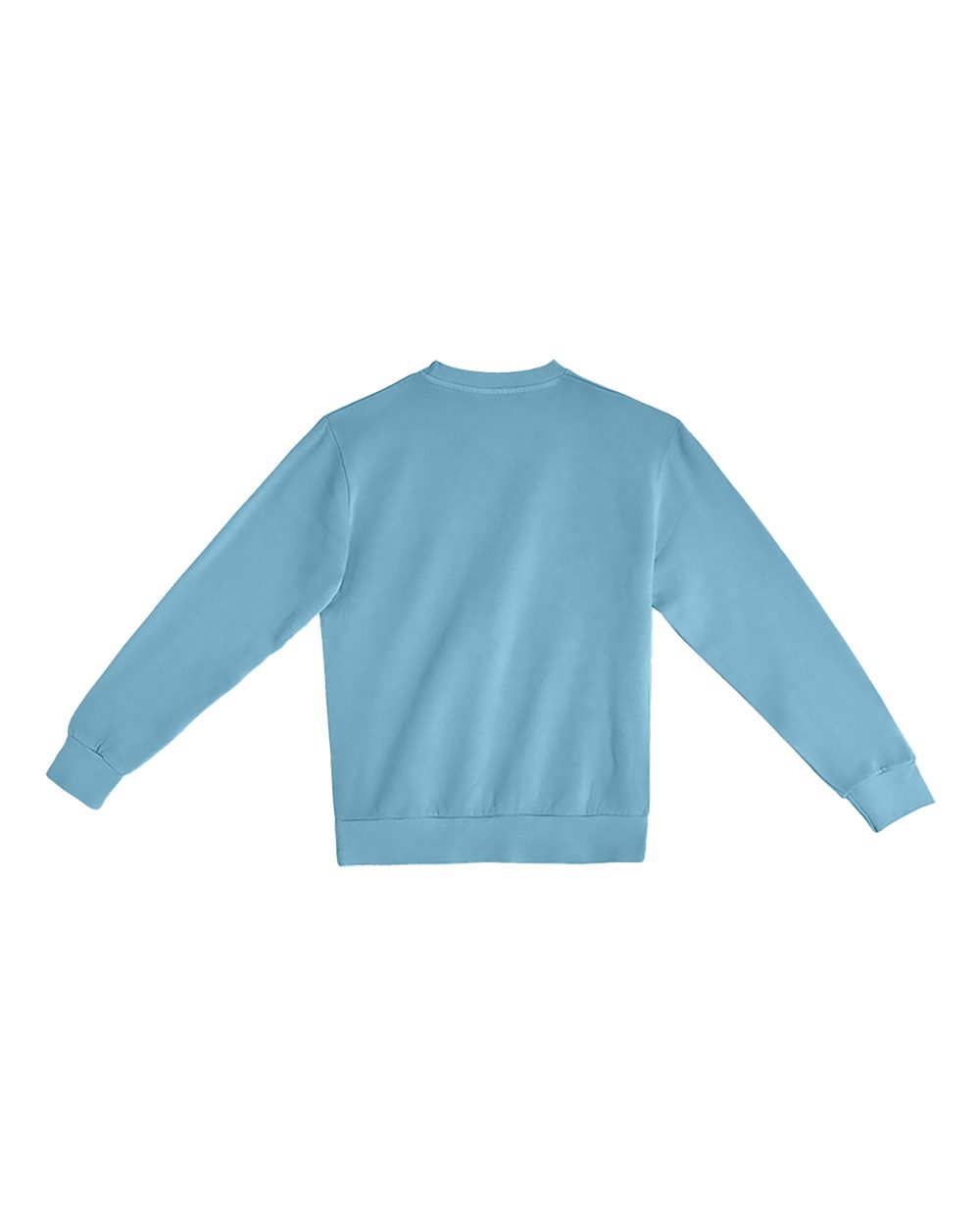Unisex Pigment-Dyed Crewneck Sweatshirt - Back - B496C9252 - Pebble Blue