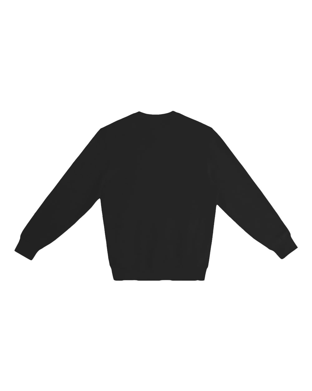 Unisex Pigment-Dyed Crewneck Sweatshirt - Back - B496C9502 - Black