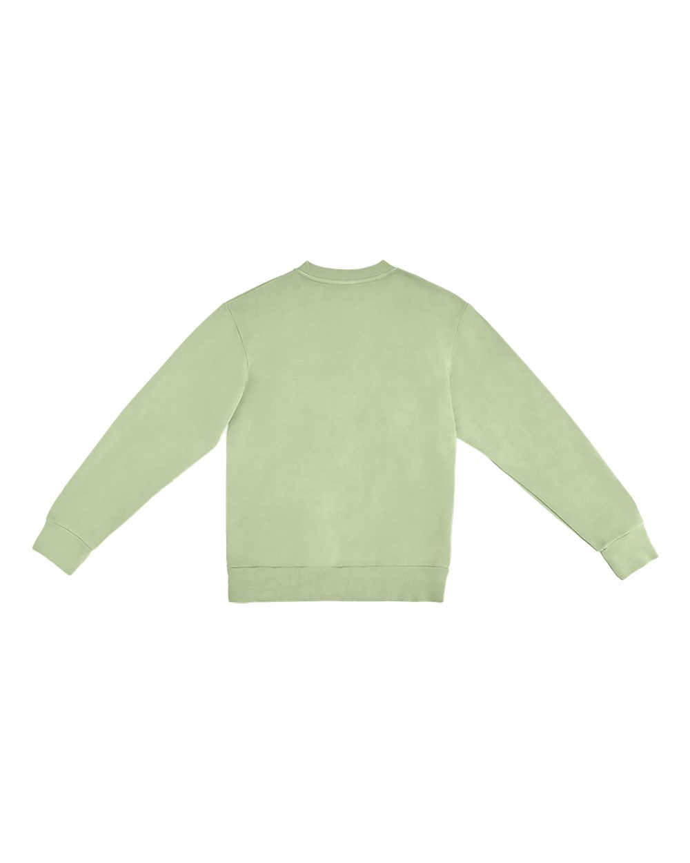 Unisex Pigment-Dyed Crewneck Sweatshirt - Back - B496C9542 - Oil Green
