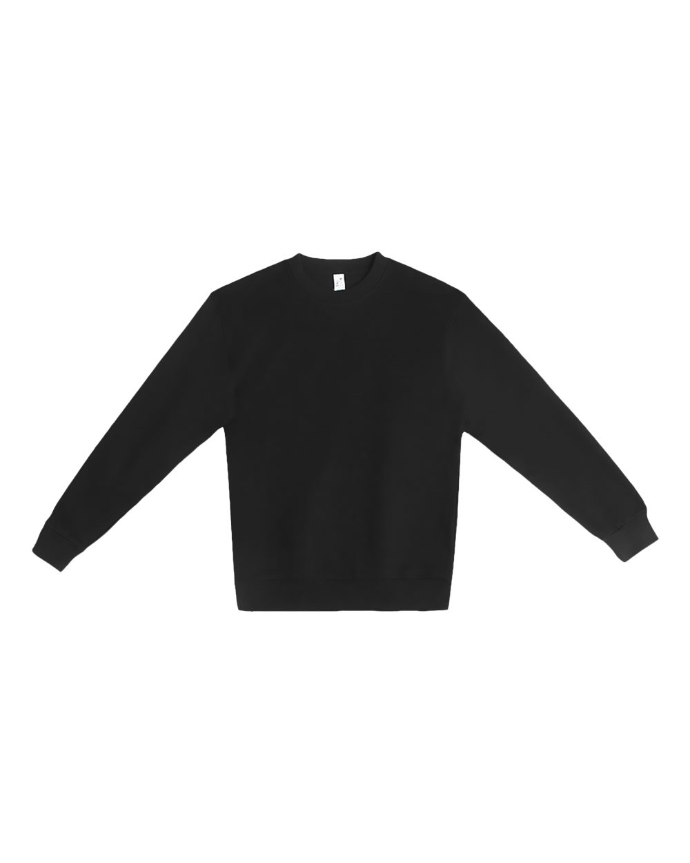 Unisex Pigment-Dyed Crewneck Sweatshirt - Front - B496C9502 - Black