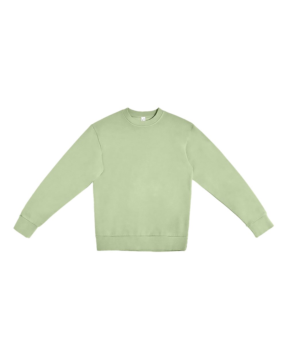 Unisex Pigment-Dyed Crewneck Sweatshirt - Front - B496C9542 - Oil Green
