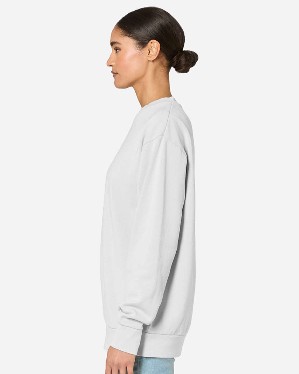 Unisex Pigment-Dyed Crewneck Sweatshirt - OnModelSide - B496C9102 - Lunar Rock