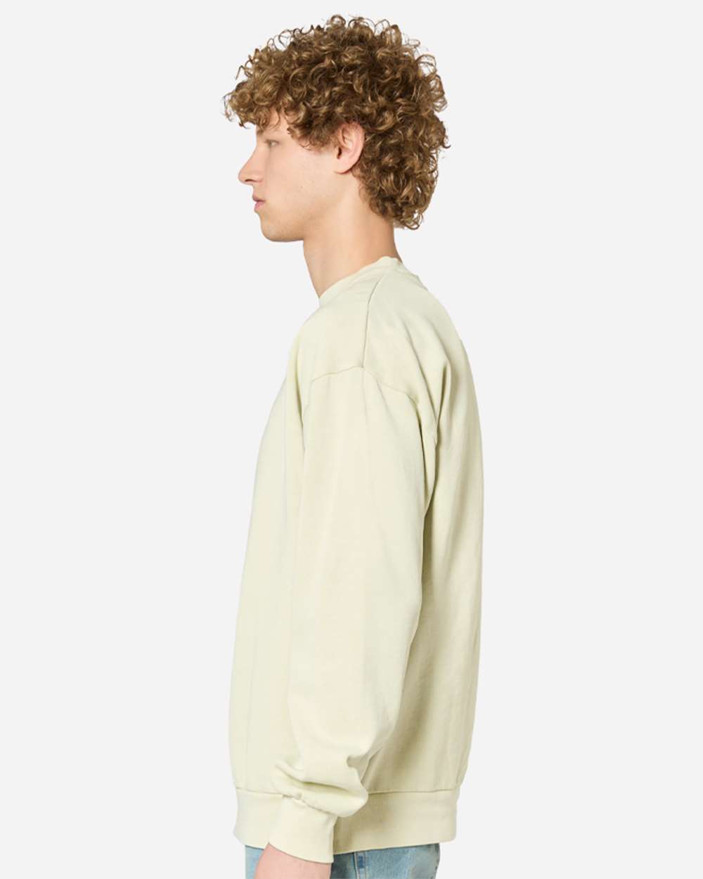 Unisex Pigment-Dyed Crewneck Sweatshirt - OnModelSide - B496C9172 - Pistachio