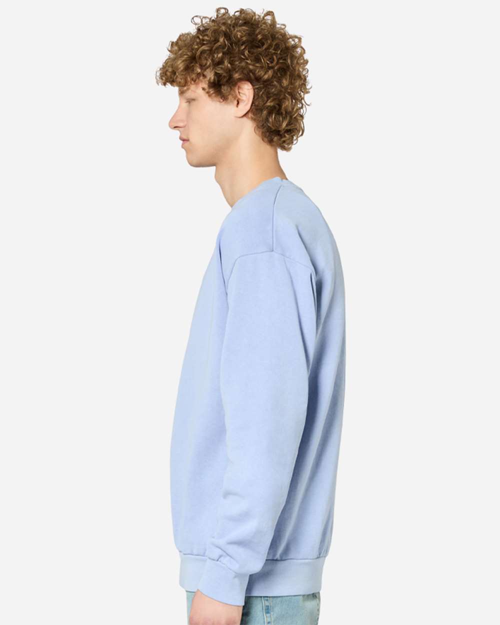 Unisex Pigment-Dyed Crewneck Sweatshirt - OnModelSide - B496C9672 - Grape Ice