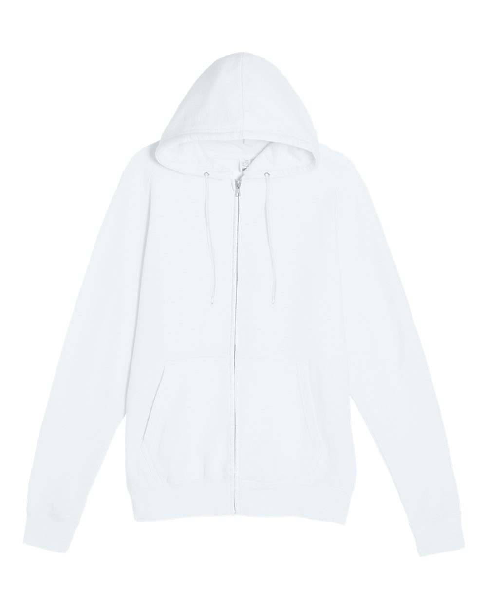 Unisex Premium Full-Zip Hooded Sweatshirt - Front - B488C9002 - White