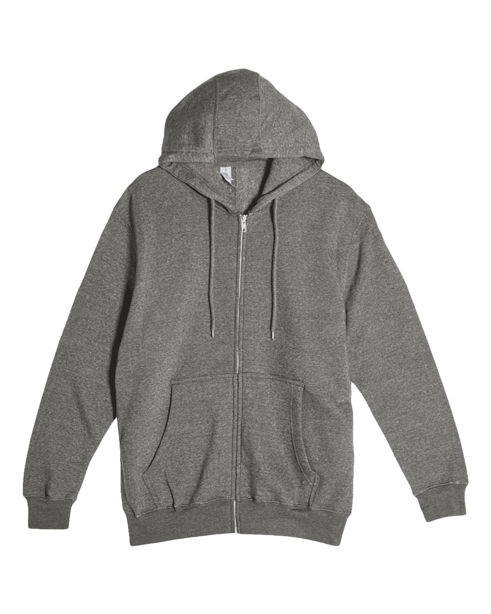 Unisex Premium Full-Zip Hooded Sweatshirt - Front - B488C9592 - Charcoal Heather