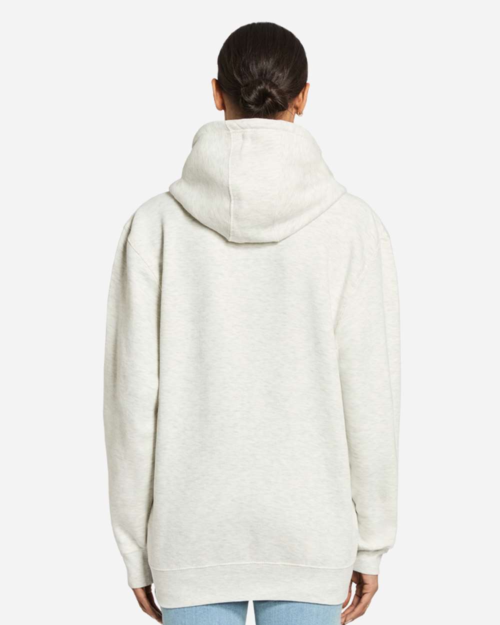 Unisex Premium Full-Zip Hooded Sweatshirt - OnModelBack - B488C9242 - Oatmeal Heather