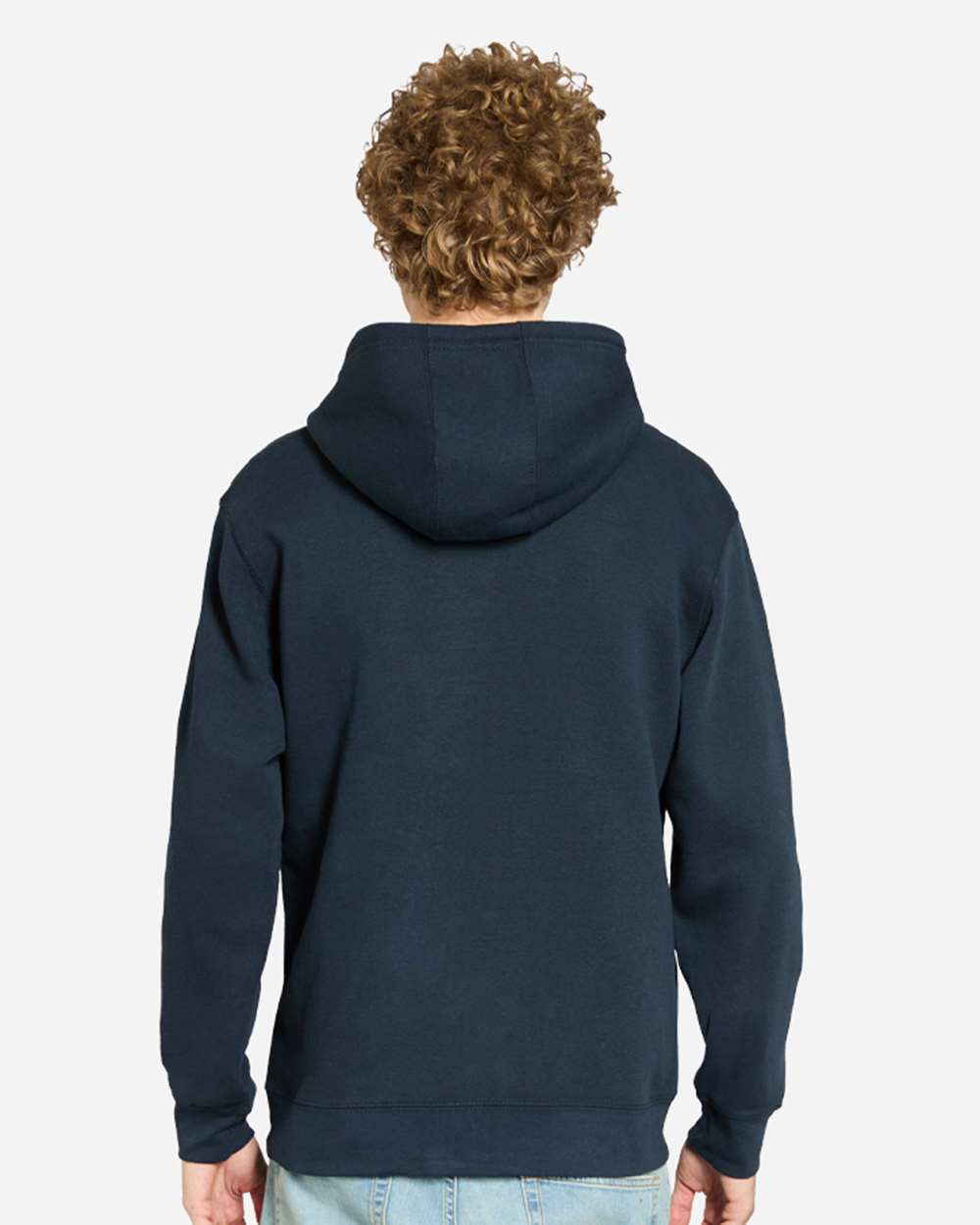 Unisex Premium Full-Zip Hooded Sweatshirt - OnModelBack - B488C9652 - Navy