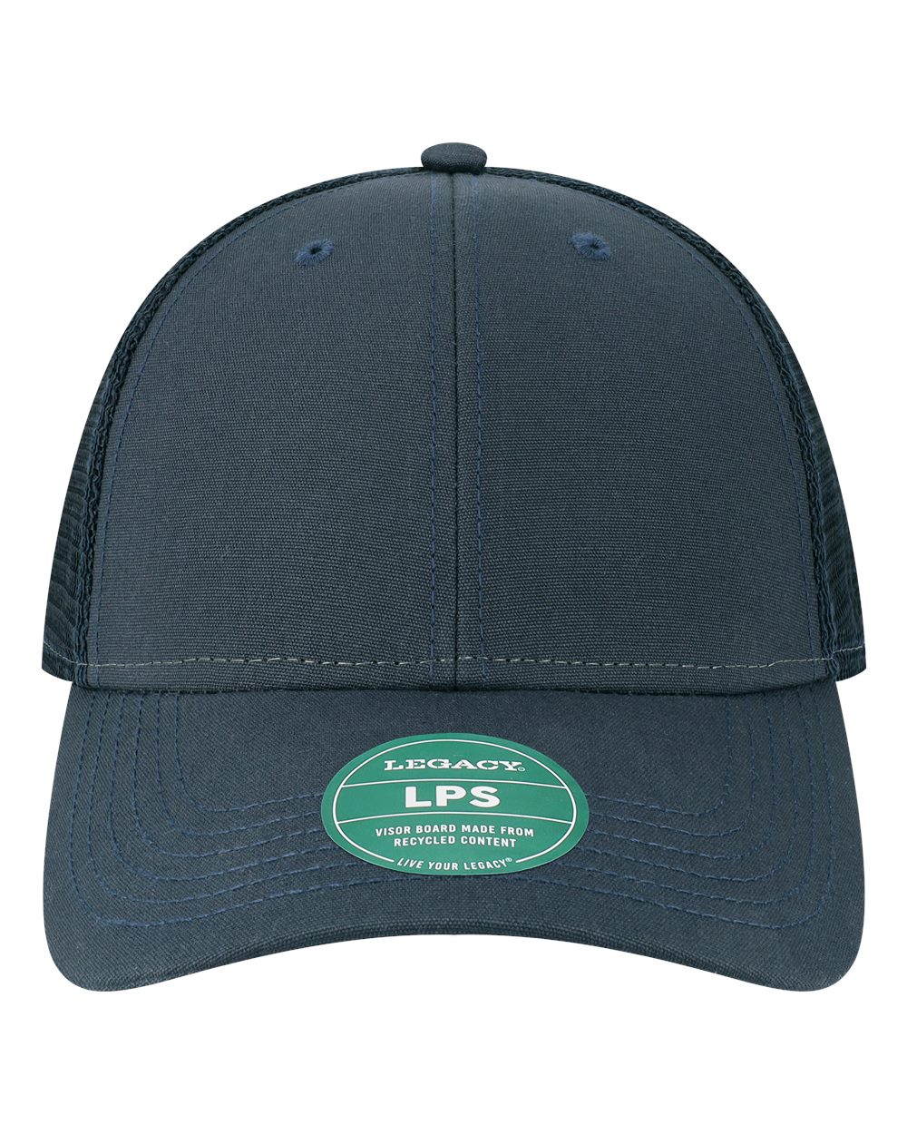 Lo-Pro Snapback Trucker Cap - Front - B93895140 - Navy/ Navy