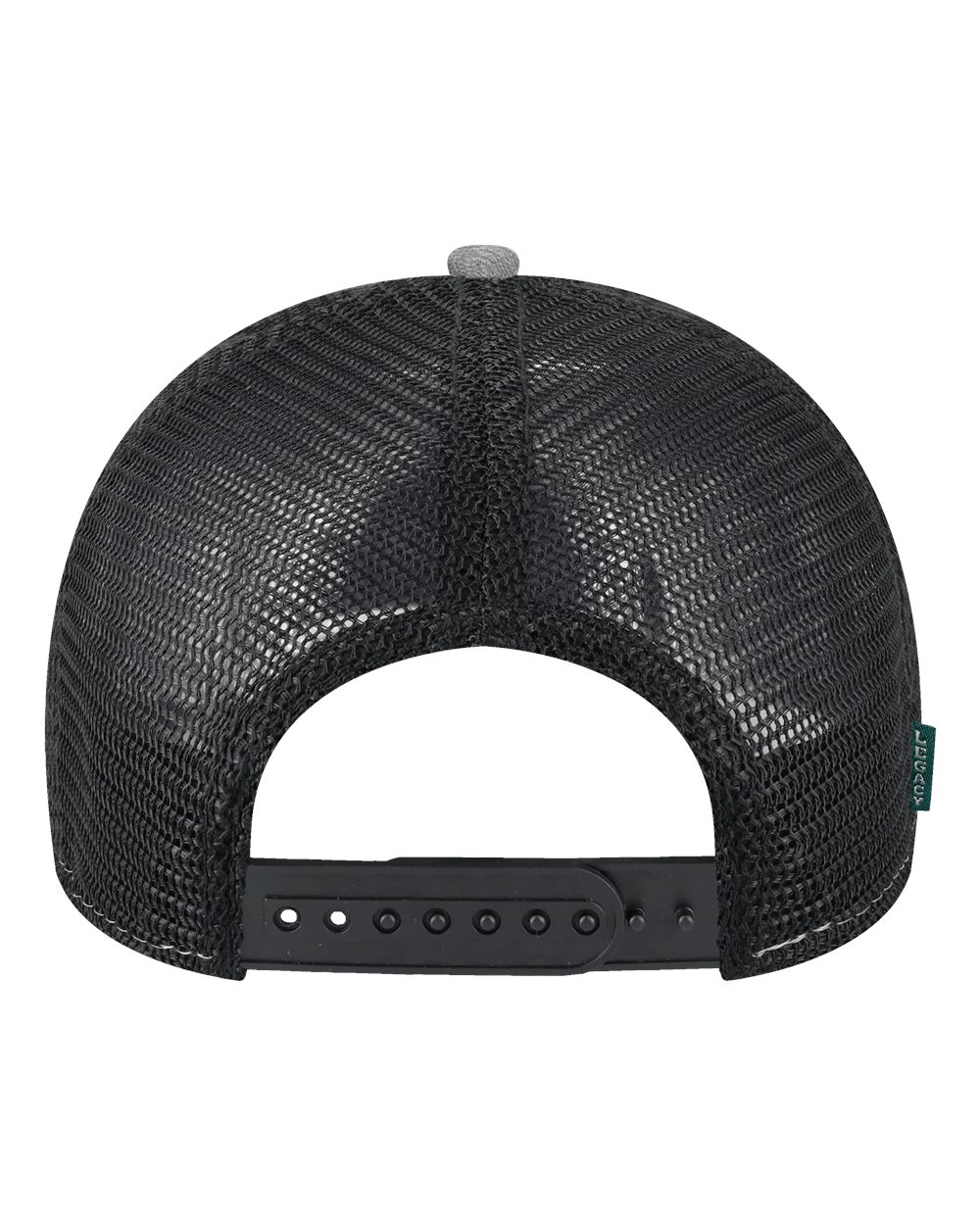 Mid-Pro Snapback Trucker Cap - Back - B93995170 - Melange Grey/ Black