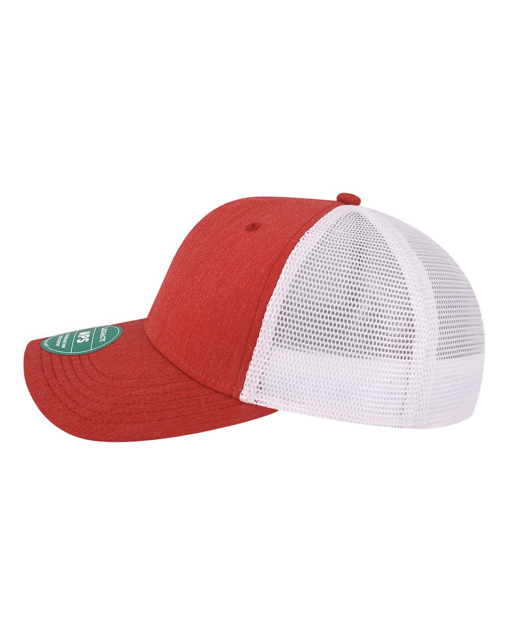 Mid-Pro Snapback Trucker Cap - DirectSide - B93995700 - Melange Scarlet/ White