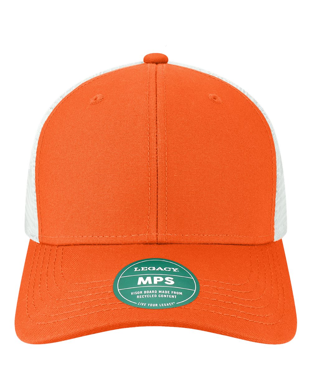 Mid-Pro Snapback Trucker Cap - Front - B93995460 - Orange/ White