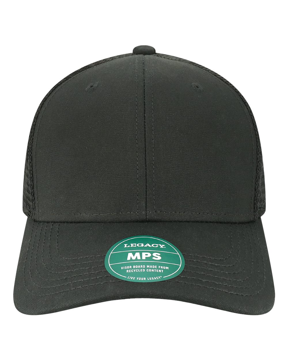 Mid-Pro Snapback Trucker Cap - Front - B93995500 - Black/ Black