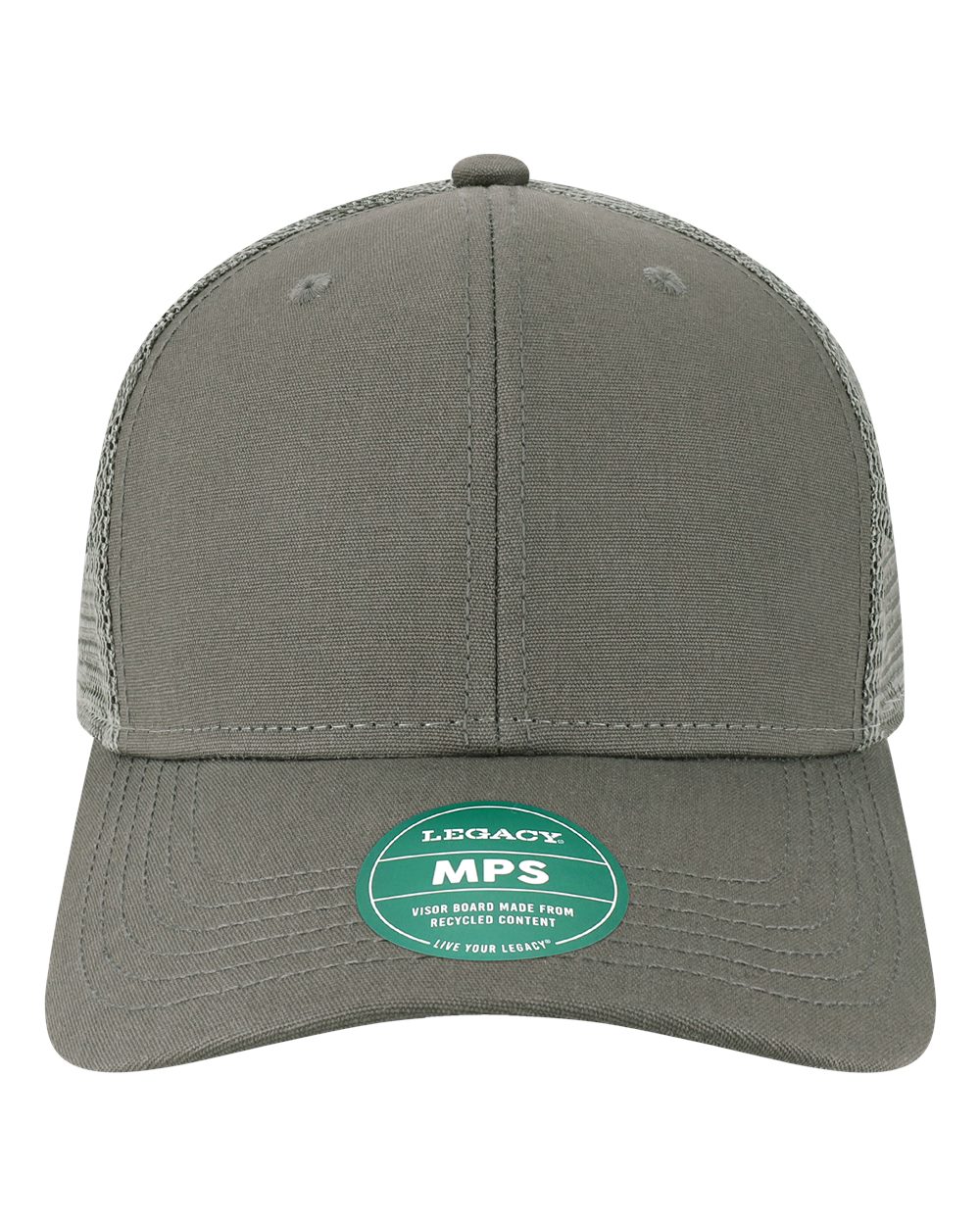 Mid-Pro Snapback Trucker Cap - Front - B93995590 - Dark Grey/ Dark Grey