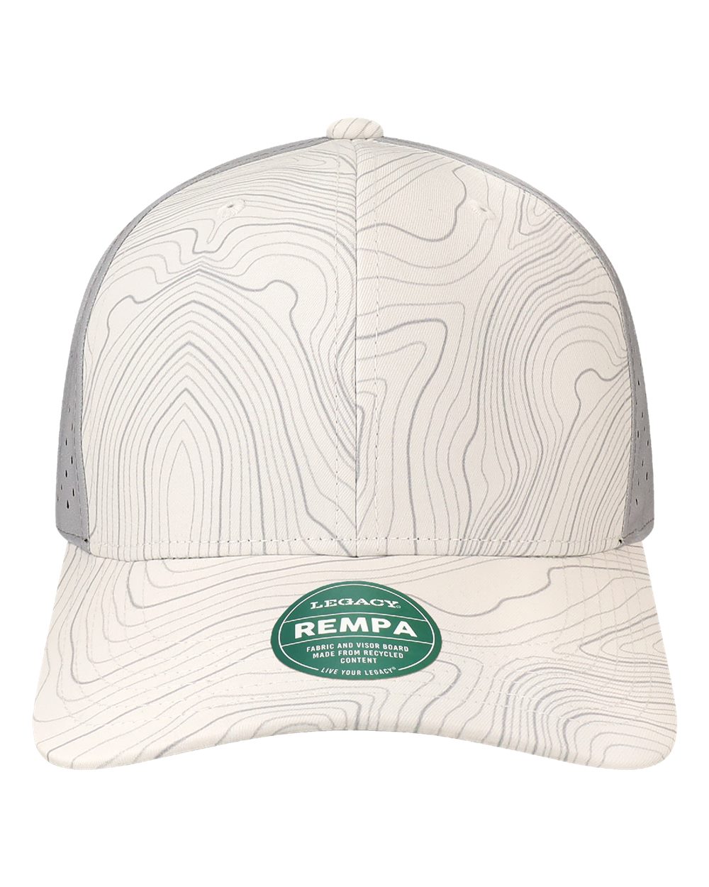 Reclaim Mid-Pro Adjustable Cap - Front - B14595090 - White Grey Topo