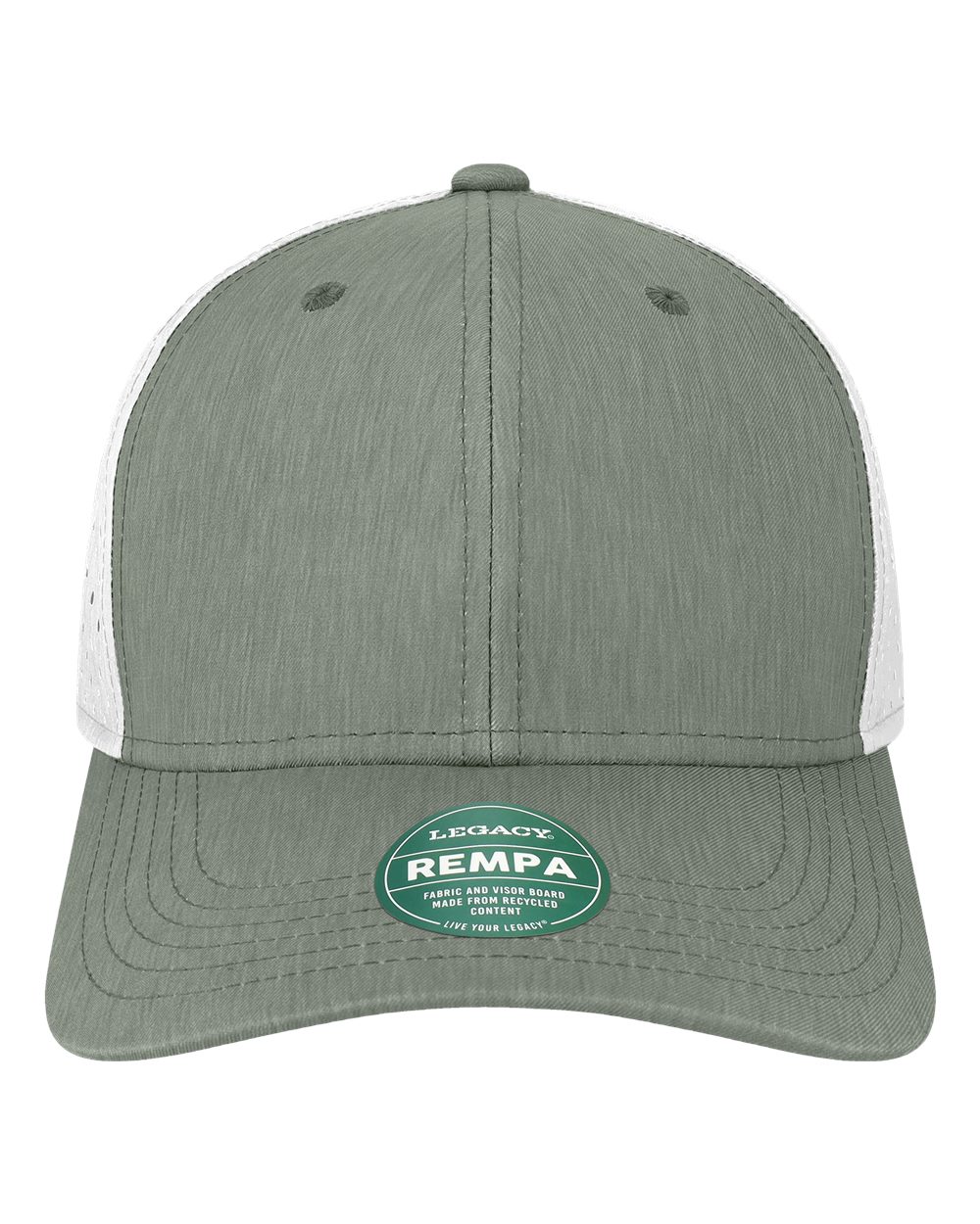 Reclaim Mid-Pro Adjustable Cap - Front - B14595110 - Eco Dark Grey/ White