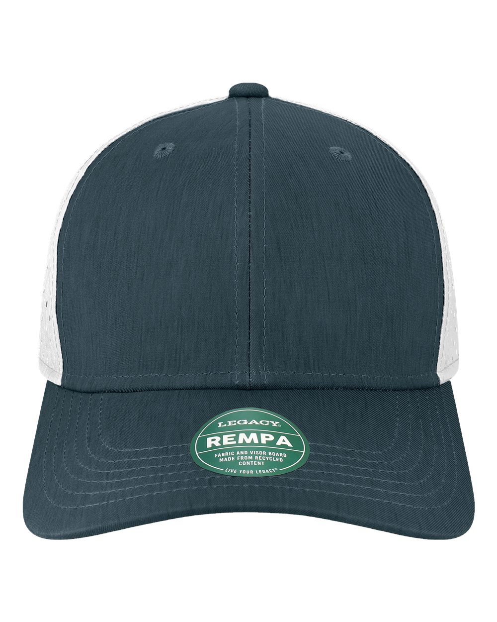 Reclaim Mid-Pro Adjustable Cap - Front - B14595130 - Eco Navy/ White