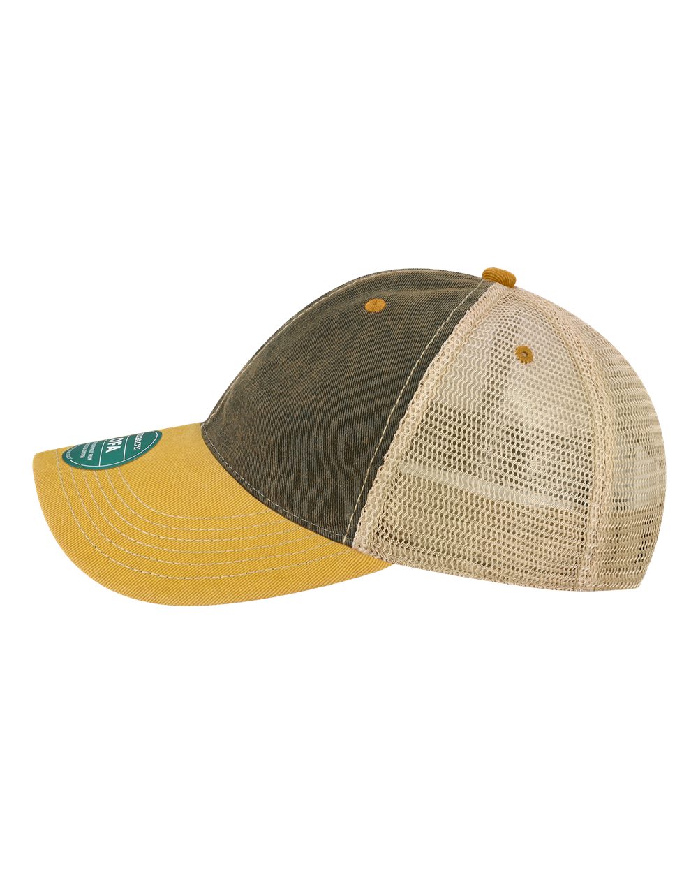 Old Favorite Trucker Cap - DirectSide - B57295530 - Black/ Yellow/ Khaki