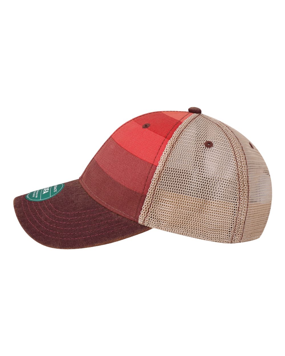 Old Favorite Trucker Cap - DirectSide - B57295820 - Red Stripe/ Khaki
