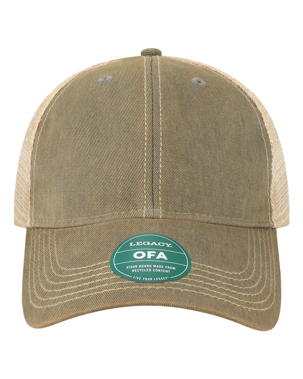 Old Favorite Trucker Cap - Front - B57295090 - Grey/ Khaki