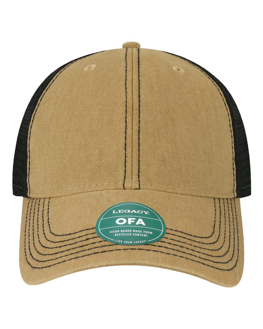 Old Favorite Trucker Cap - Front - B57295240 - Khaki/ Black