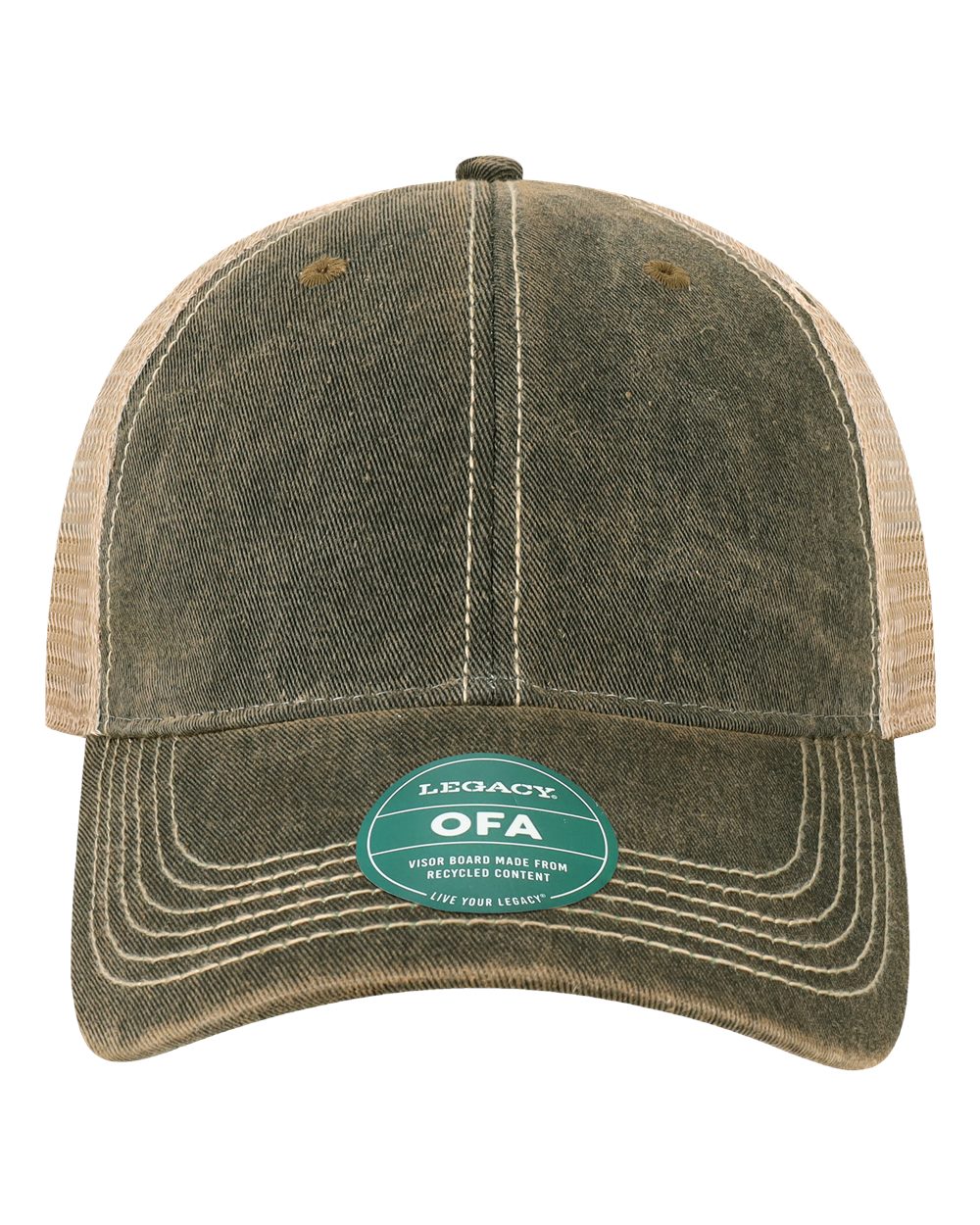 Old Favorite Trucker Cap - Front - B57295500 - Black/ Khaki