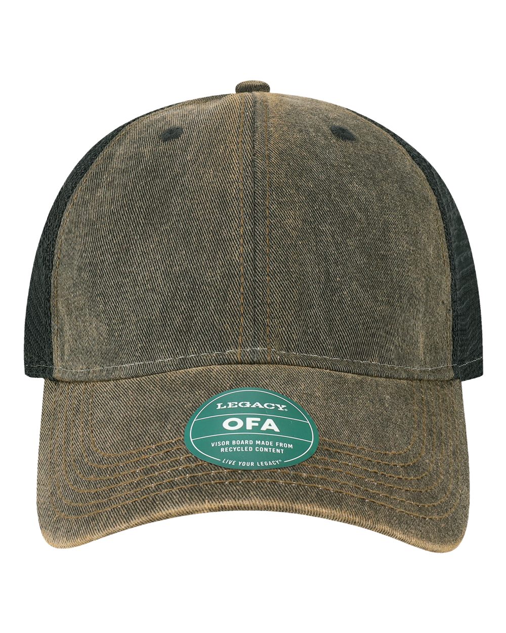 Old Favorite Trucker Cap - Front - B57295510 - Black/ Black