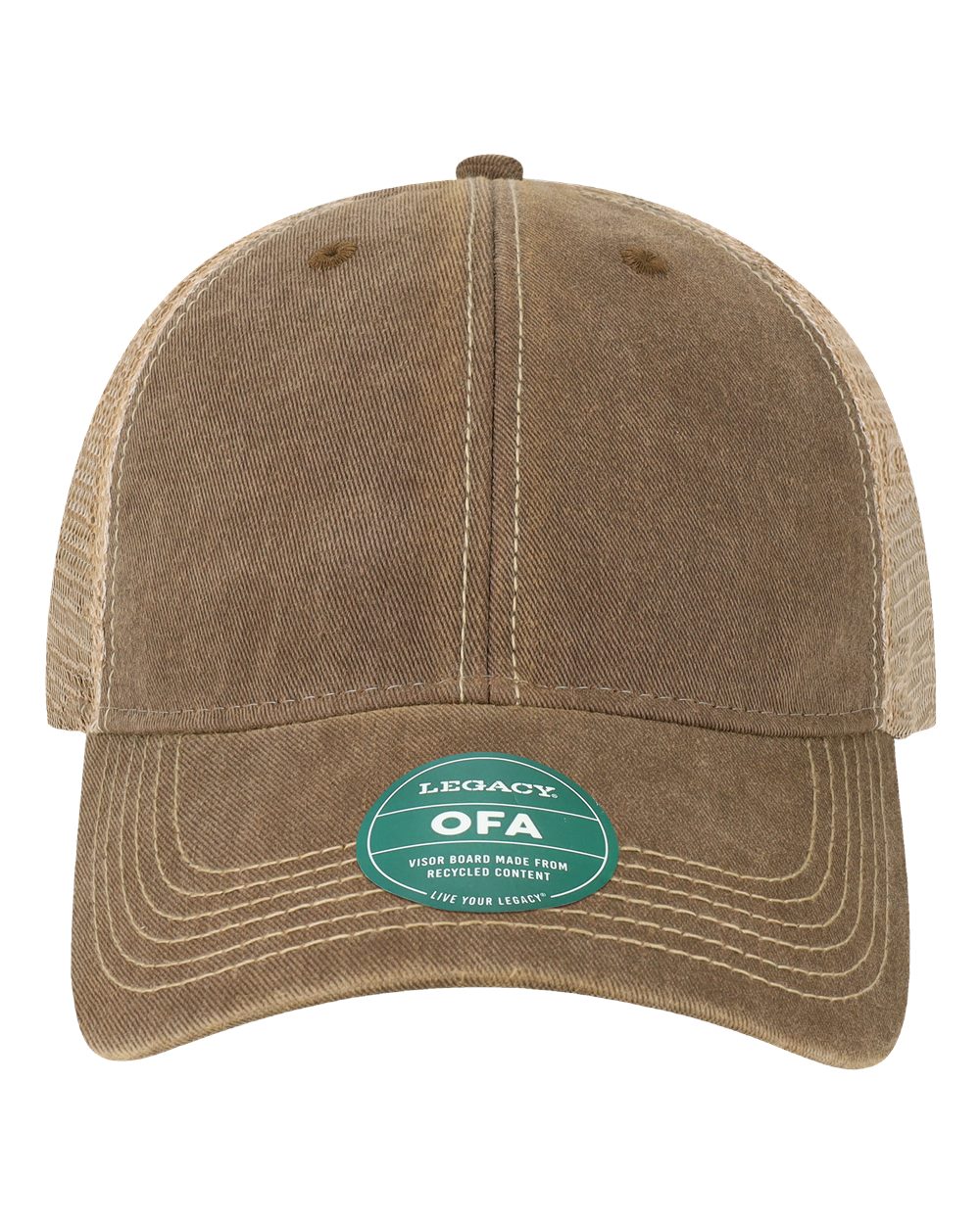 Old Favorite Trucker Cap - Front - B57295600 - Brown/ Khaki