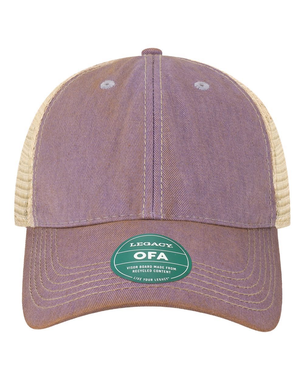 Old Favorite Trucker Cap - Front - B57295690 - Lavender/ Khaki