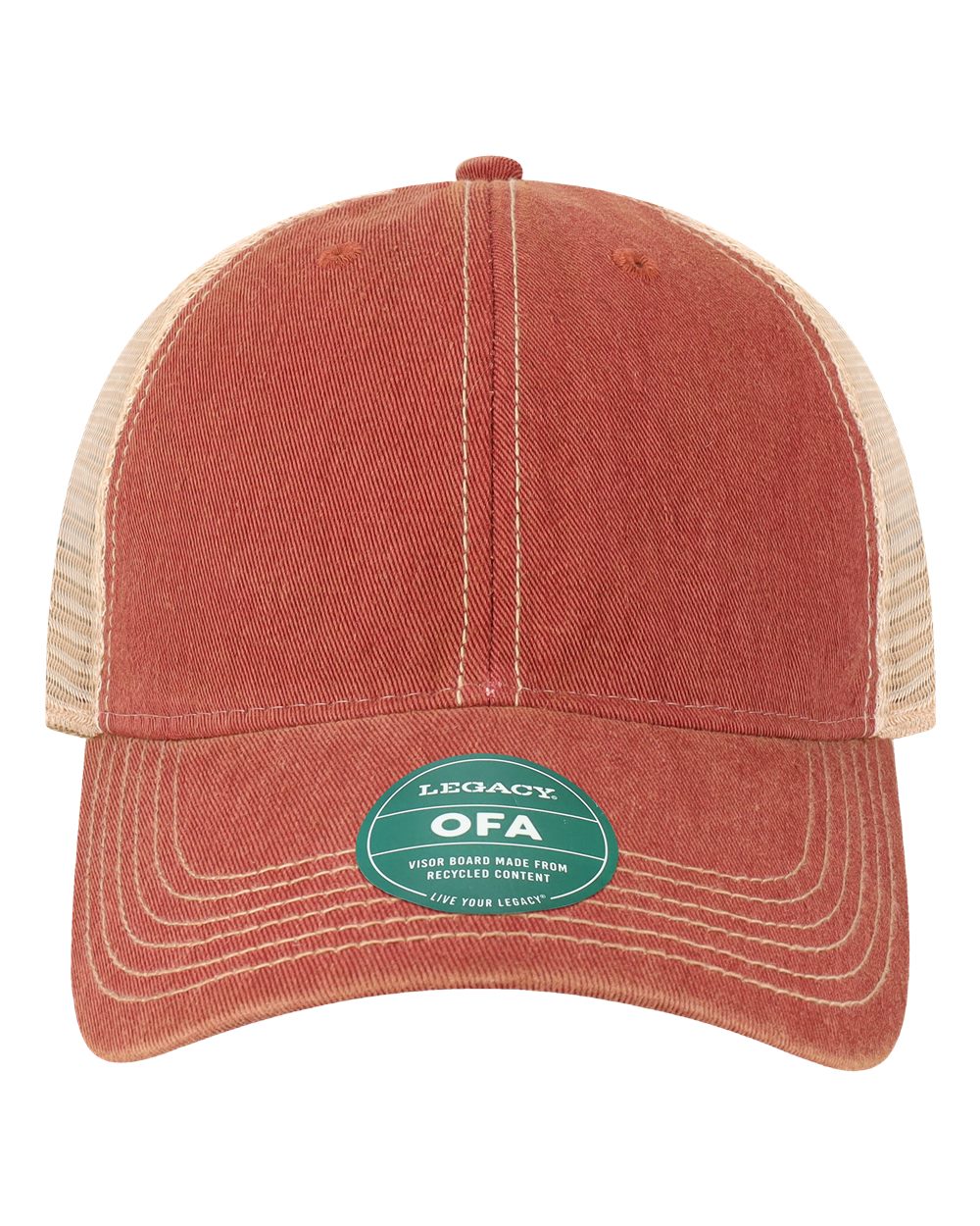 Old Favorite Trucker Cap - Front - B57295700 - Cardinal/ Khaki