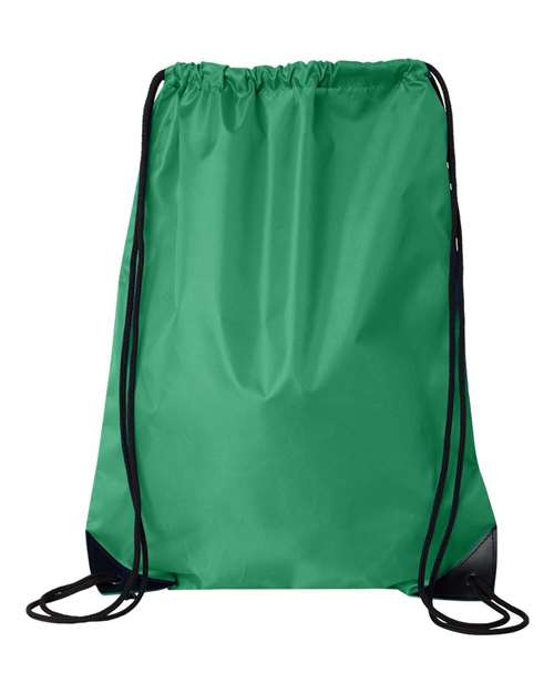 Value Drawstring Backpack - Front - B82766600 - Kelly